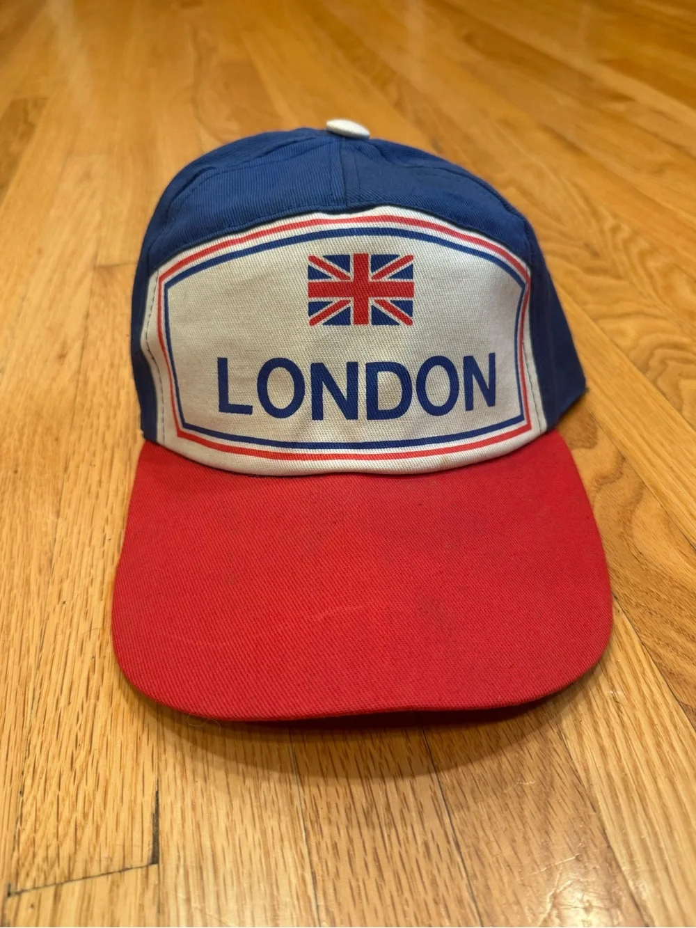 London Embroidered Baseball Cap - Blue and Red